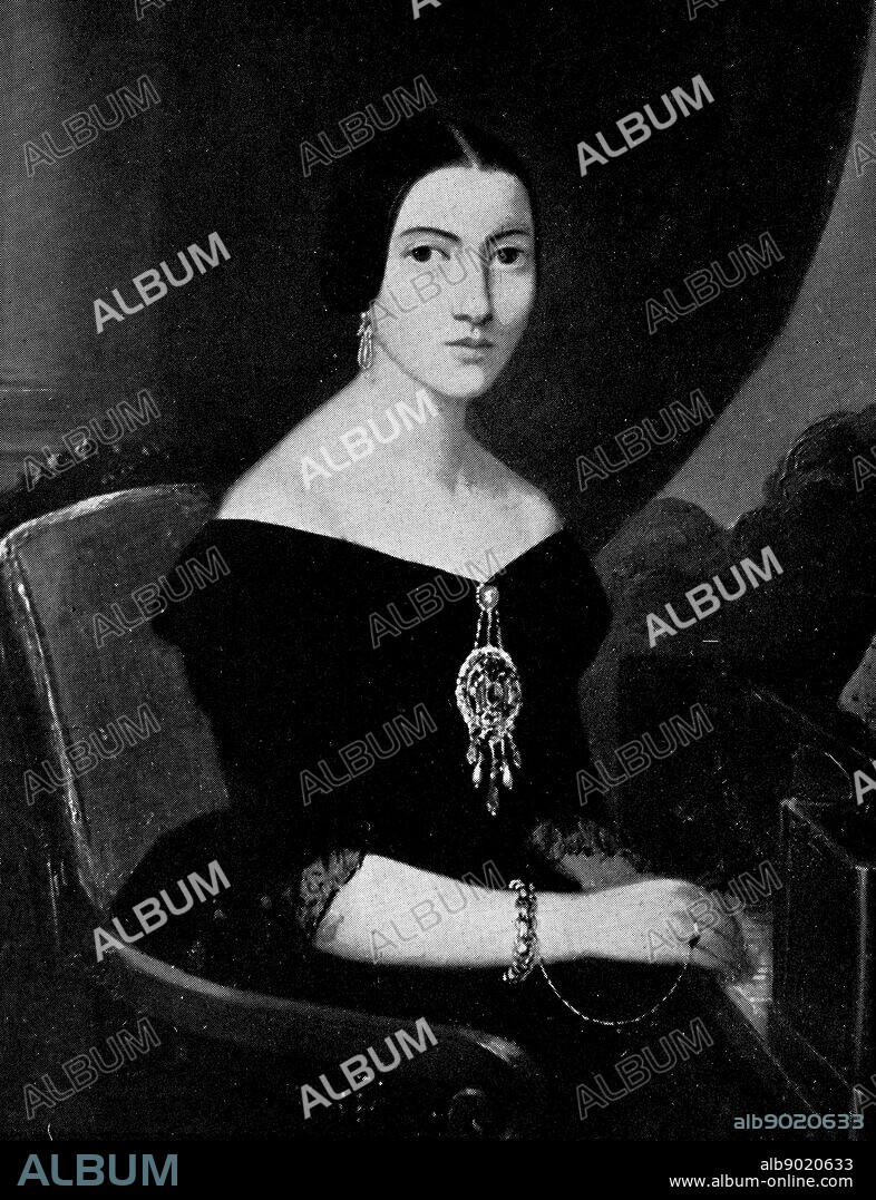 Portrait of Giuseppina Strepponi (1815-1897) an Italian soprano and wife of Giuseppe Verdi (1813-1901). Dated 19th Century.
