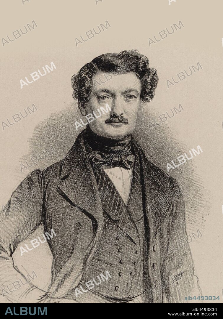MARIE-ALEXANDRE MENUT ALOPHE. Portrait of the Composer Charles-François Plantade (1787-1870).