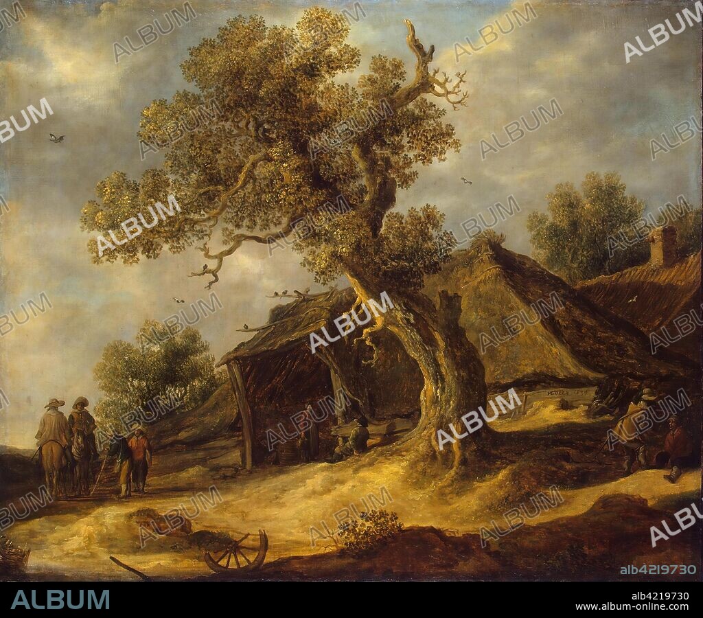 JAN VAN GOYEN. 'Landscape with an Oak'. Holland, 1634. Dimensions: 83x105 cm.