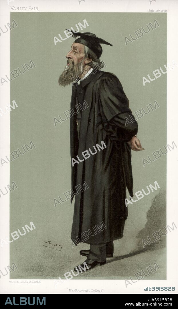 'Marlborough College', 1902. The Reverend G Bell, headmaster of Marlborough College in Wiltshire. Cartoon from Vanity Fair, 10th July 1902.