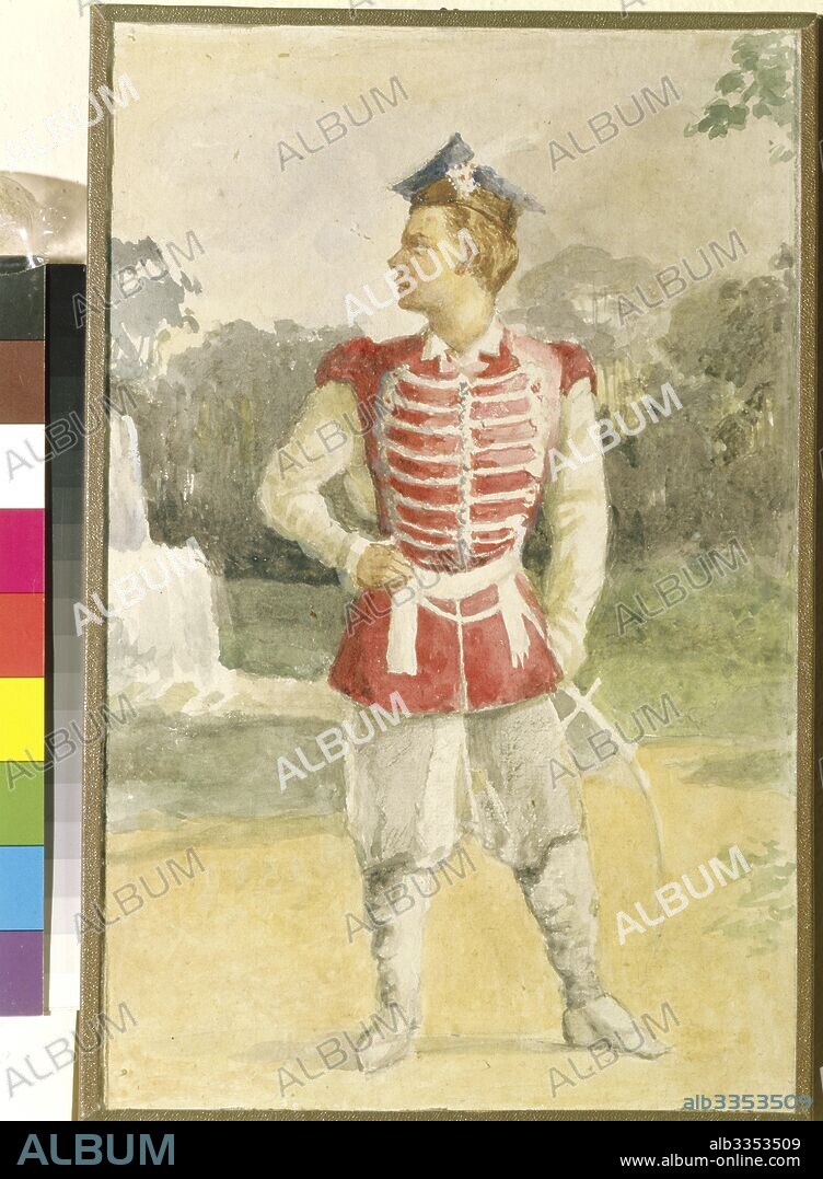 VASILI MIKHAILOVICH SAMOYLOV. False Dmitry. Costume design for the opera "A Life for the Tsar (Ivan Susanin)" by M. Glinka.