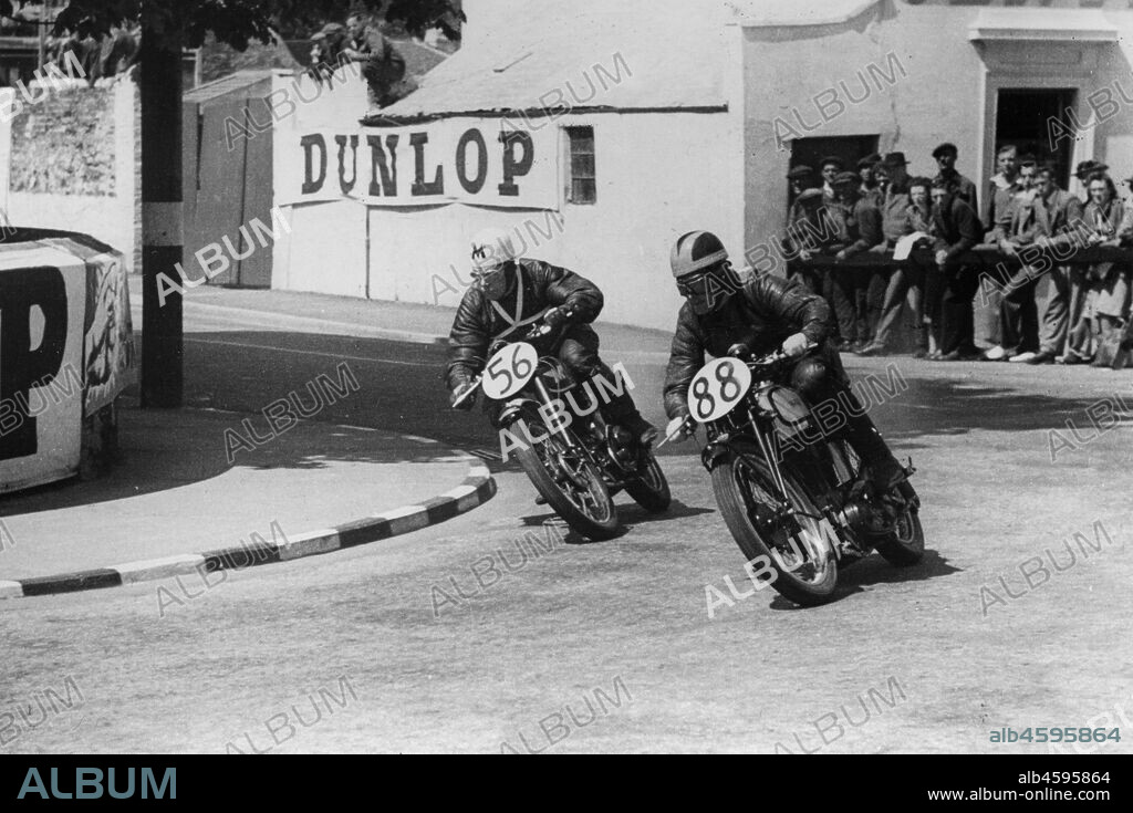 Matchless & Norton 1948 Isle of Man Clubman's Tourist Trophy race.