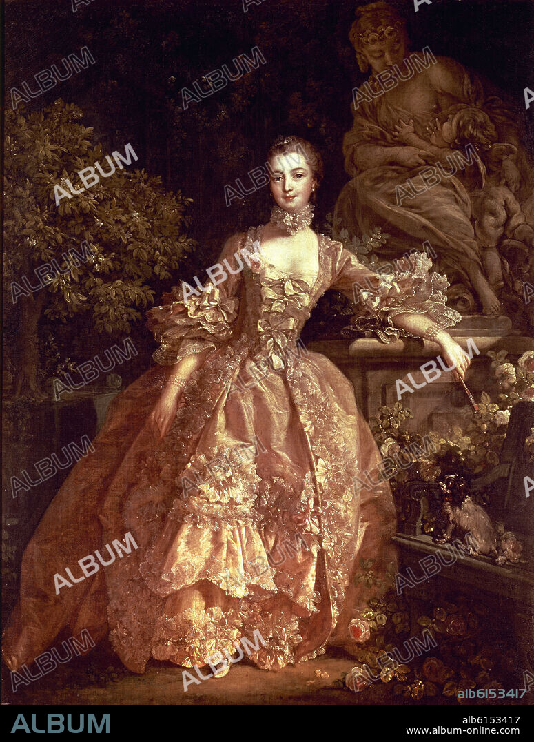 FRANÇOIS BOUCHER (1703-1770). JUANA ANTONIETA - MARQUESA DE POMPADOUR - SIGLO XVIII.