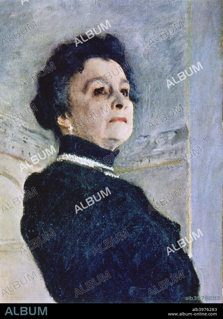 'Portrait of Maria Nikolayevna Yermolova' (detail), 1905. Maria Yermolova (1853-1928) was a famous Russian theatrical actress. From the collection of the Tretyakov Gallery, Moscow, Russia.