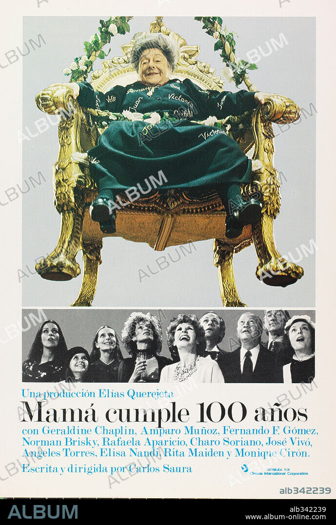 Poster de MAMA CUMPLE CIEN AÑOS, 1979, dirigida por CARLOS SAURA. Copyright ELIAS QUEREJETA, P.C.