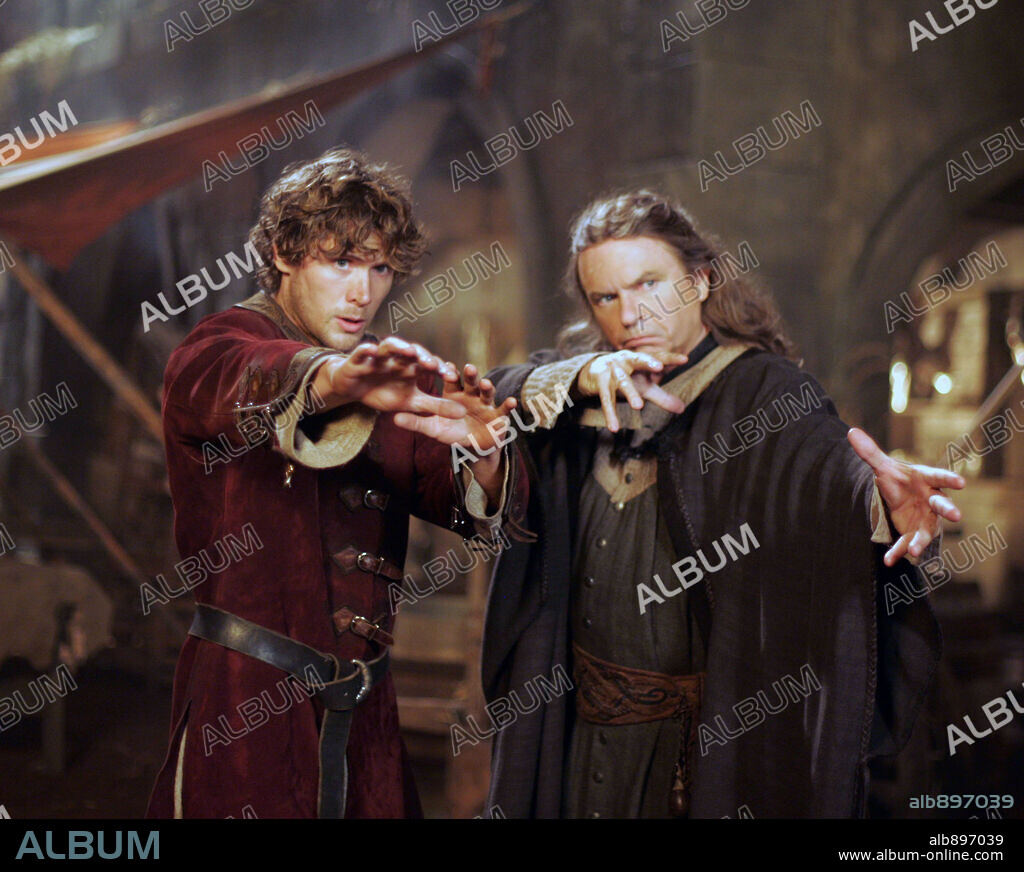 JOHN REARDON and SAM NEILL in MERLIN'S APPRENTICE, 2006 (MERLIN'S APPRENTICE-TV), directed by DAVID WU. Copyright HALLMARK.