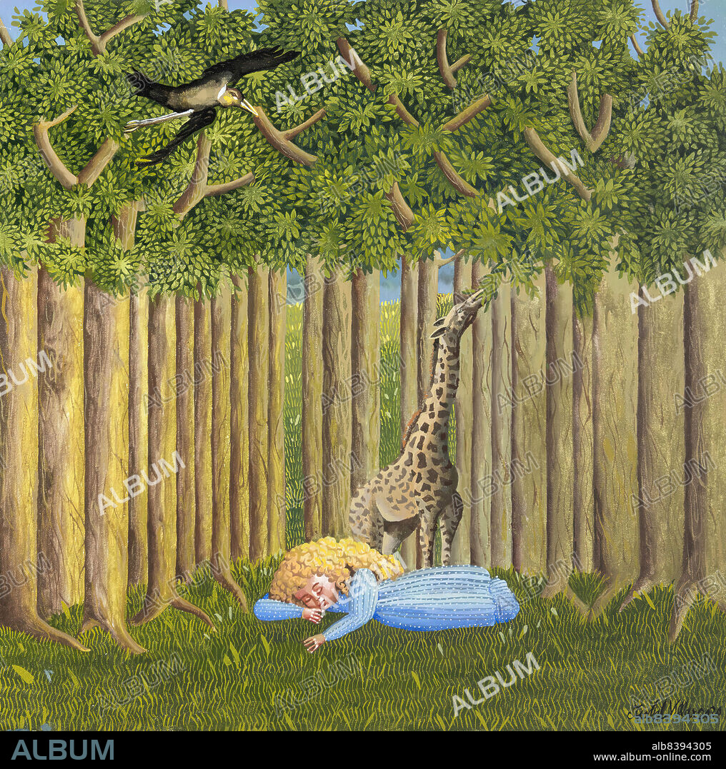 ISABEL VILLAR ORTIZ DE URBINA. Isabel Villar/ Jirafa Comiendo, 2020. Acrylic on canvas 80 × 80 cm.