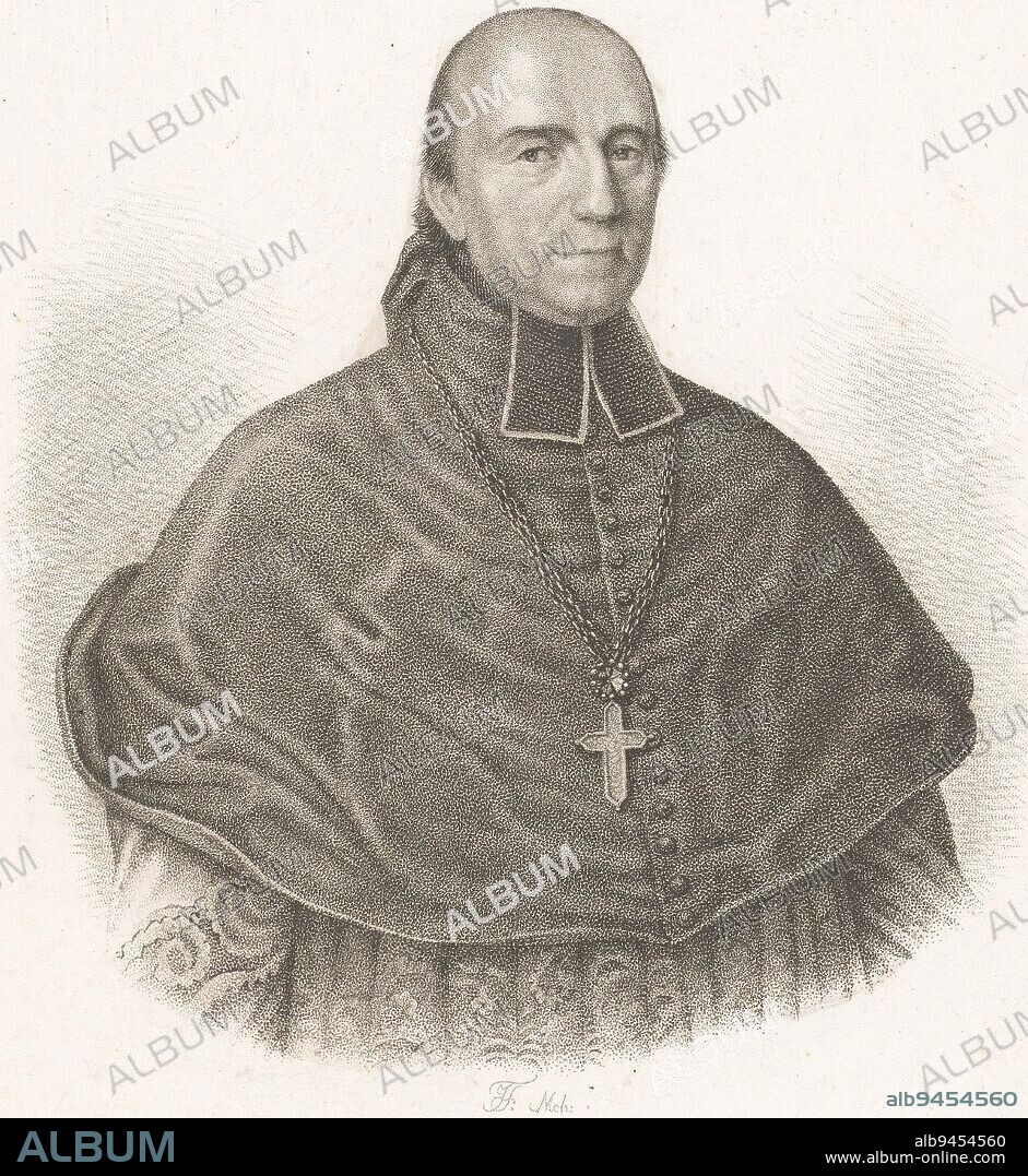 Portrait of Franz Xaver of Schwäbl, Friedrich Fleischmann, 1801 - 1834, print maker: Friedrich Fleischmann, (mentioned on object), 1801 - 1834, paper, h 152 mm - w 100 mm.
