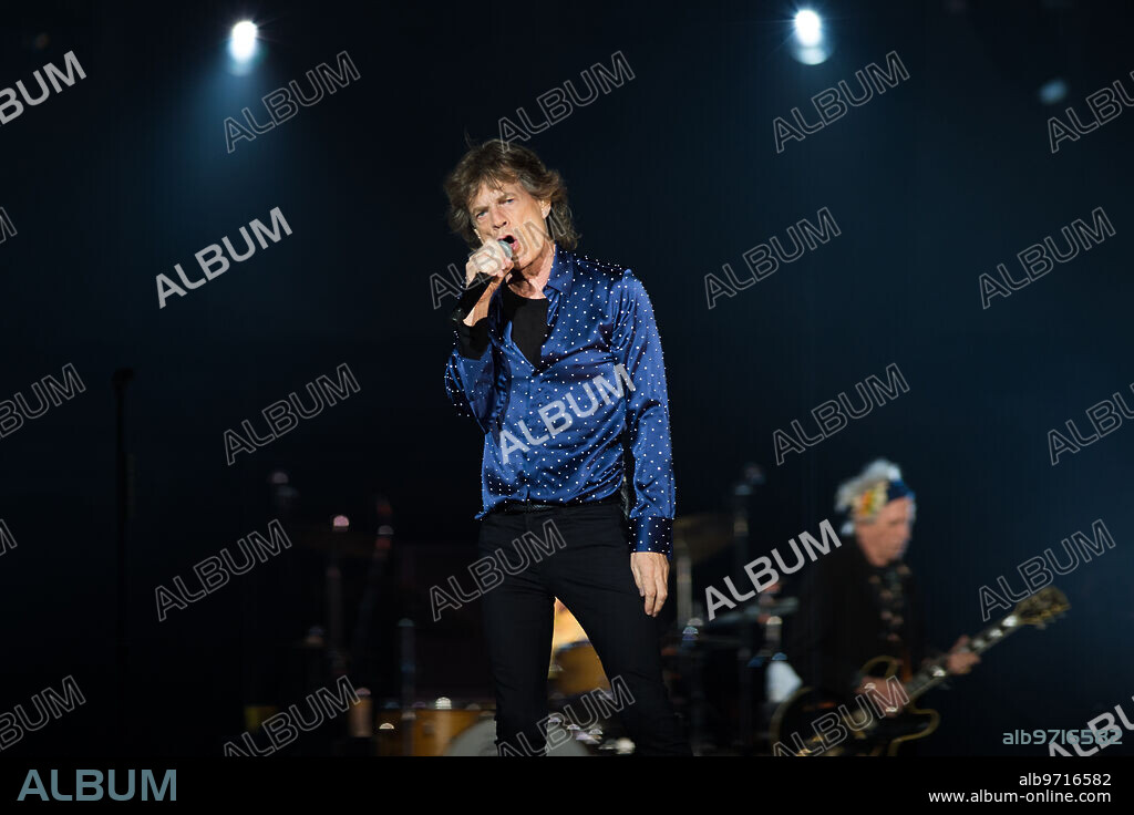 Barcelona, 27/09/2017. Concierto de los Rolling Stones en el Estadio Olímpico de Barcelona. En la imagen, Mick Jagger. Foto: Inés Baucells ARCHDC.