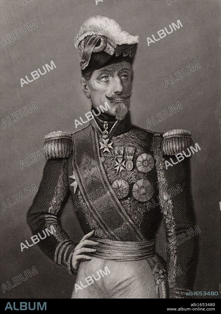 Jacques Le Roy de Saint Arnaud (1796-1854) French military commander.  War minister to Napoleon III (1851-1854); Marshal of France; Commanded the French forces during the Crimean (Russo-Turkish) War. He died on the way home after the Battle of Alma. Engraving. (Photo by: Universal History Archive/UIG via Getty Images).
