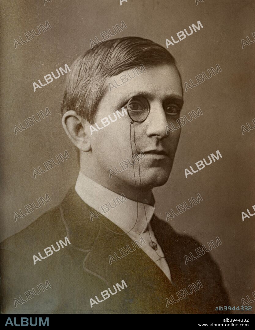 Brandon Thomas, British actor, playwright and song writer, 1887. A photograph from The Theatre, A Monthly Review, Volume IX, January to June, 1887, Carson & Comerford, London, 1887.