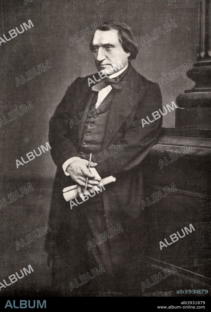 Ernest Renan, French philosopher and writer, 19th century. Portrait of Renan (1823-1892) whose approach to religion was a rationalist and humanist one.