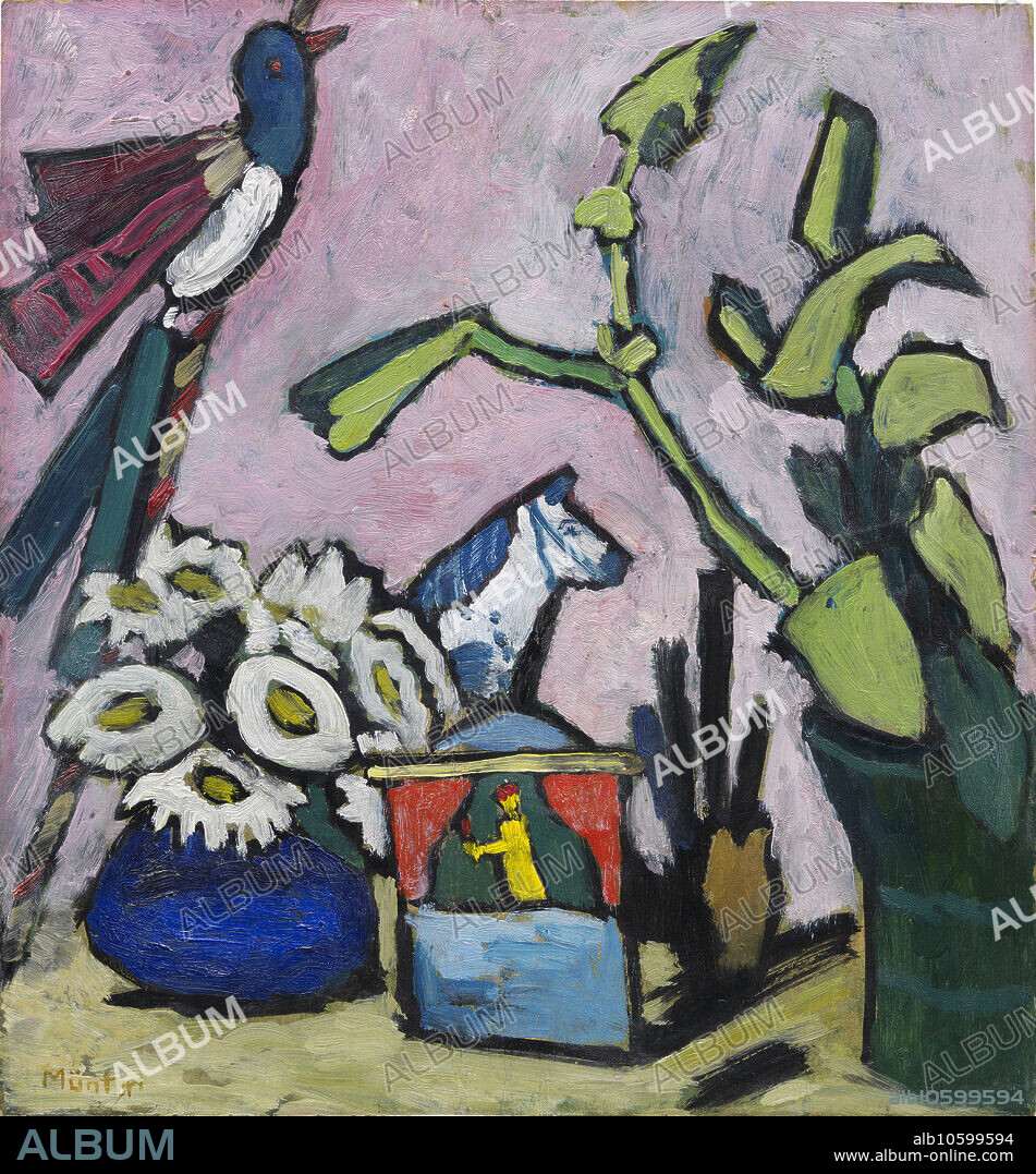 GABRIELE MÜNTER. Stillleben mit Kasperltheater.