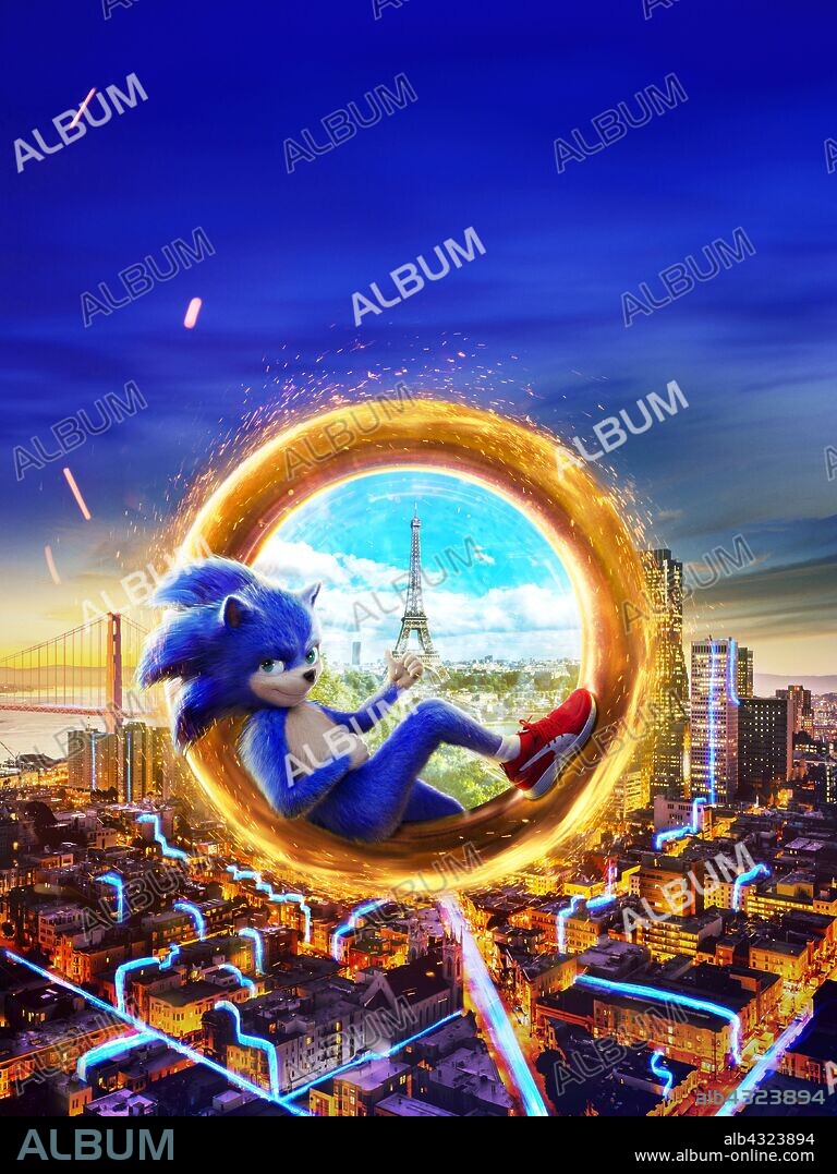 Affiche de SONIC, LE FILM, 2020 (SONIC THE HEDGEHOG), réalisé par JEFF FOWLER. Copyright PARAMOUNT PICTURES.