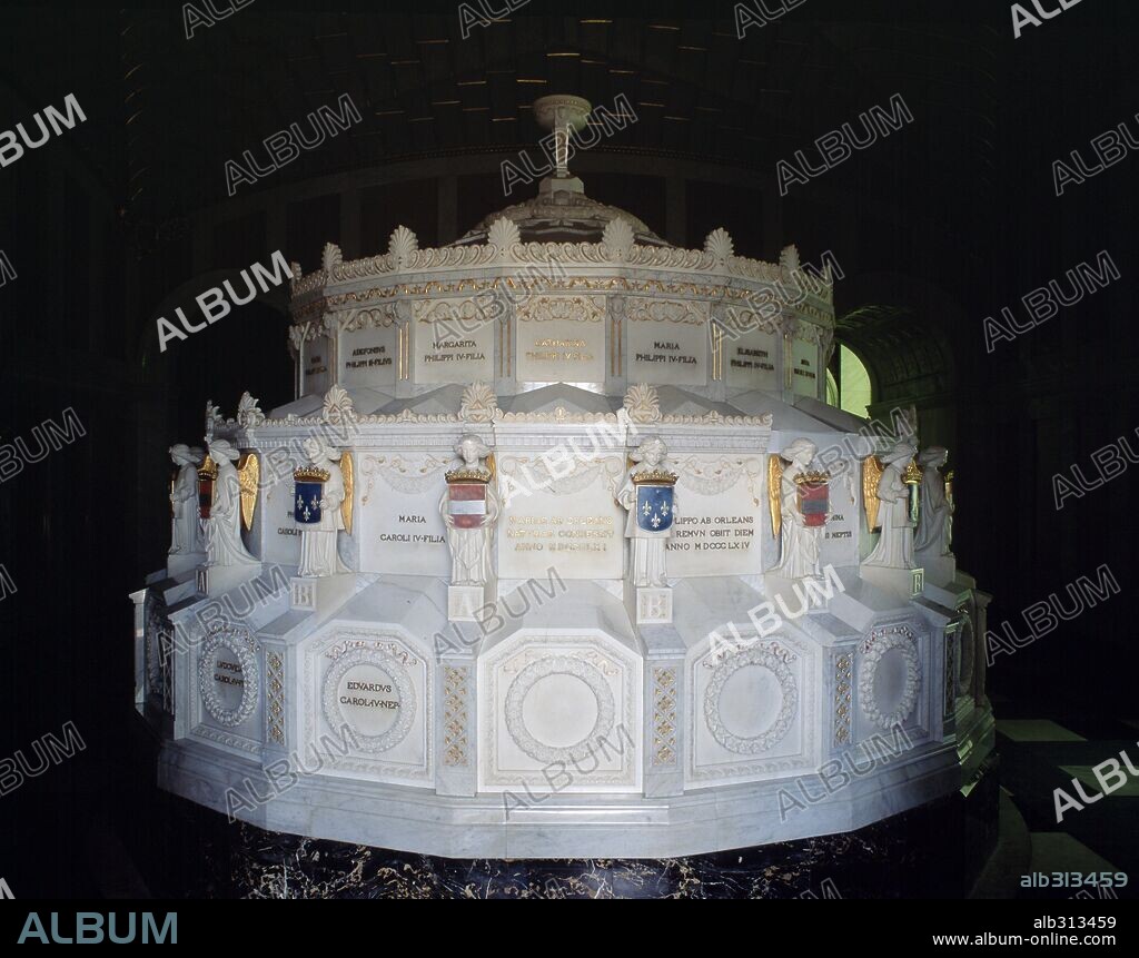 Panteón de los Infantes, Monasterio de San Lorenzo de El Escorial, empezado a construir en el año 1563. Provincia de Madrid, España.