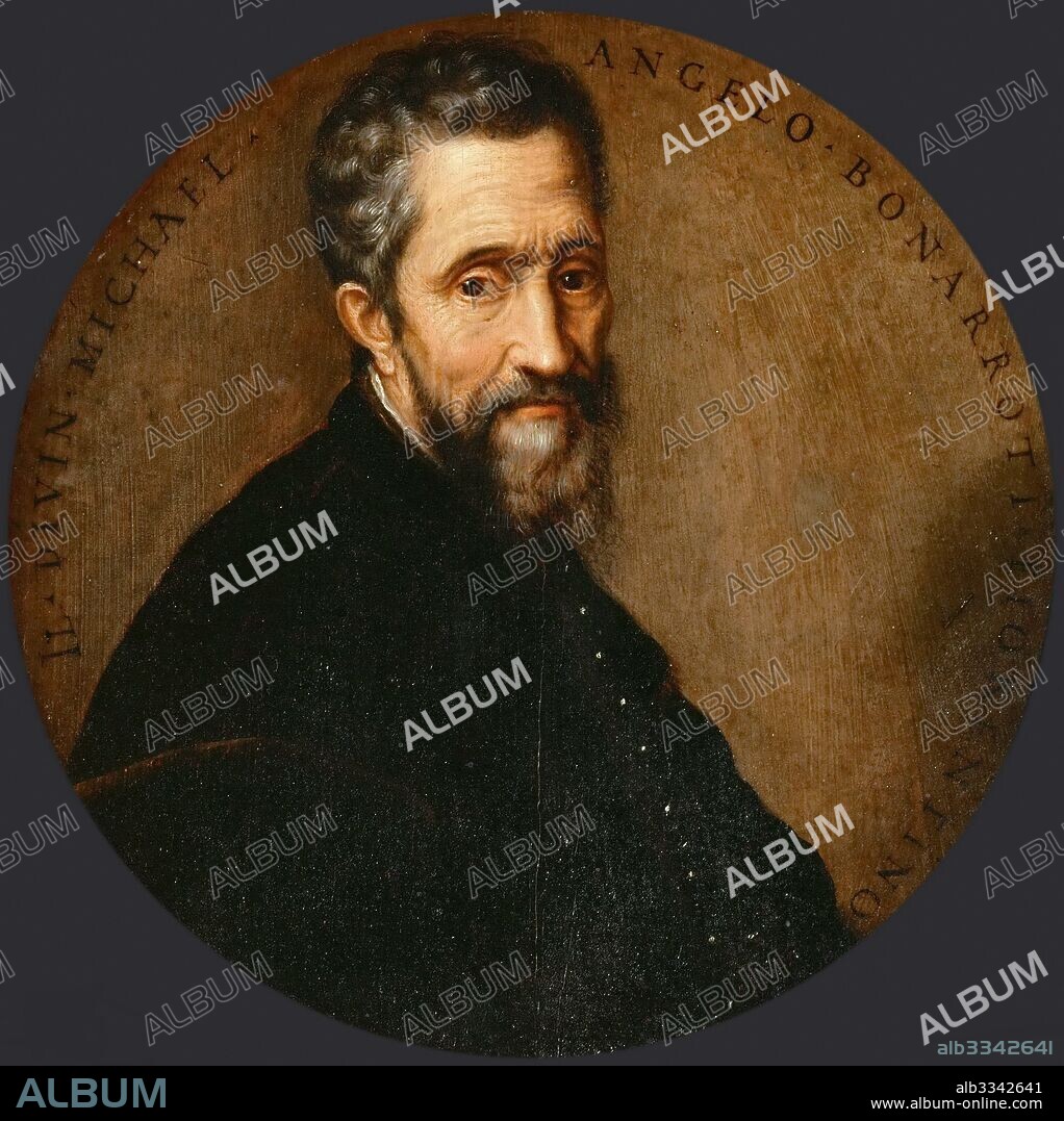 FLORIS, FRANS, THE ELDER. Portrait of Michelangelo Buonarroti.