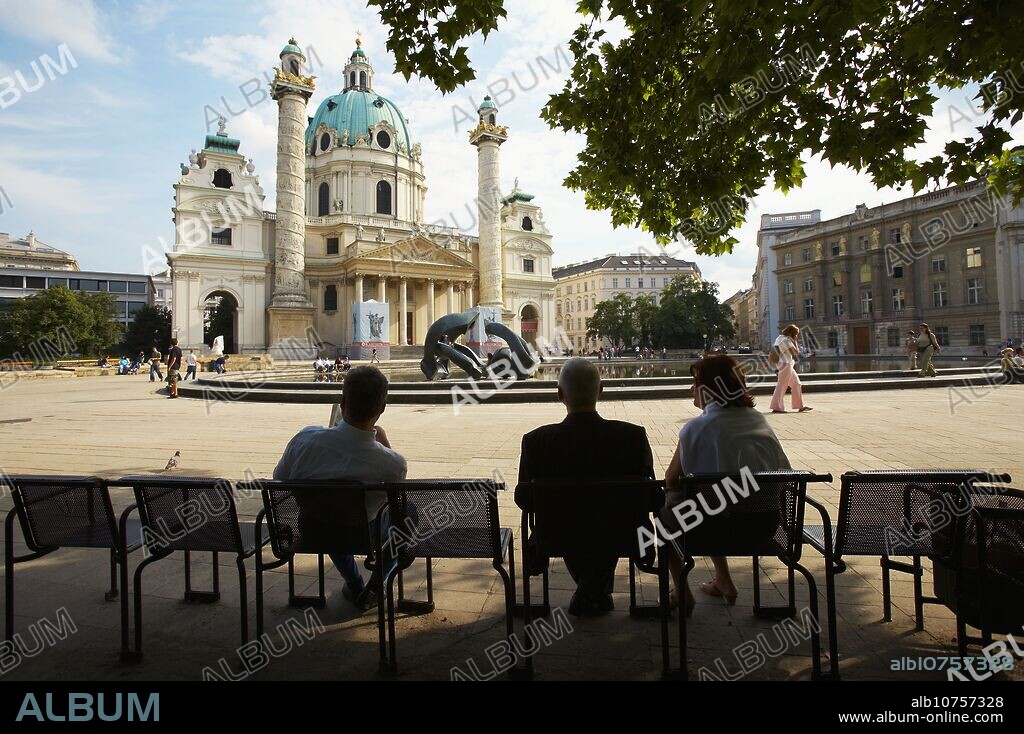 Karlskirche, Saint Charles Borromeo church, Karlsplatz. Vienna, Austria.