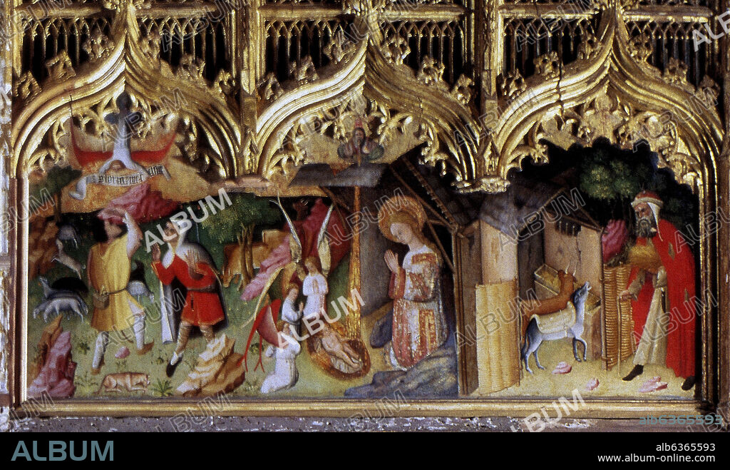 NICOLAS FRANCES (1424-1468). RETABLO DE LA VIDA DE LA VIRGEN Y SAN FRANCISCO- PROCEDE DE LA BAÑEZA(LEON)T - SIGLO XV - 557x558cm - NP2545- ORIGINAL Nº 59698 -.