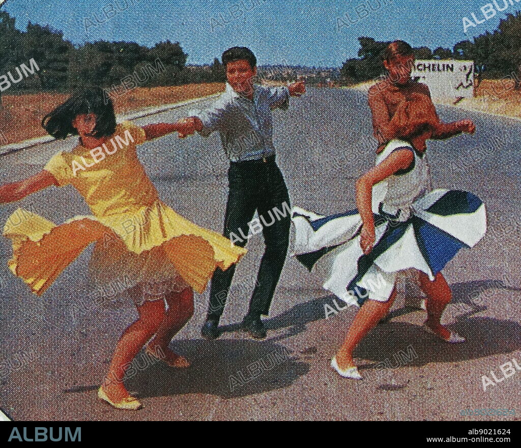 Film still of Lauri Peters (1943-) and Sir Cliff Richard (1940-) from 'Summer Holiday'.