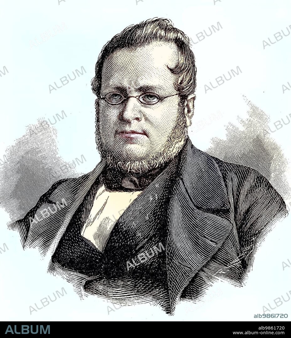 Camillo Benso Count of Cavour, 10 August 1810, 6 June 1861, was an Italian statesman, Prime Minister of the Kingdom of Sardinia and first Prime Minister of the new Kingdom of Italy, digital improved reproduction of an original 19th century print.