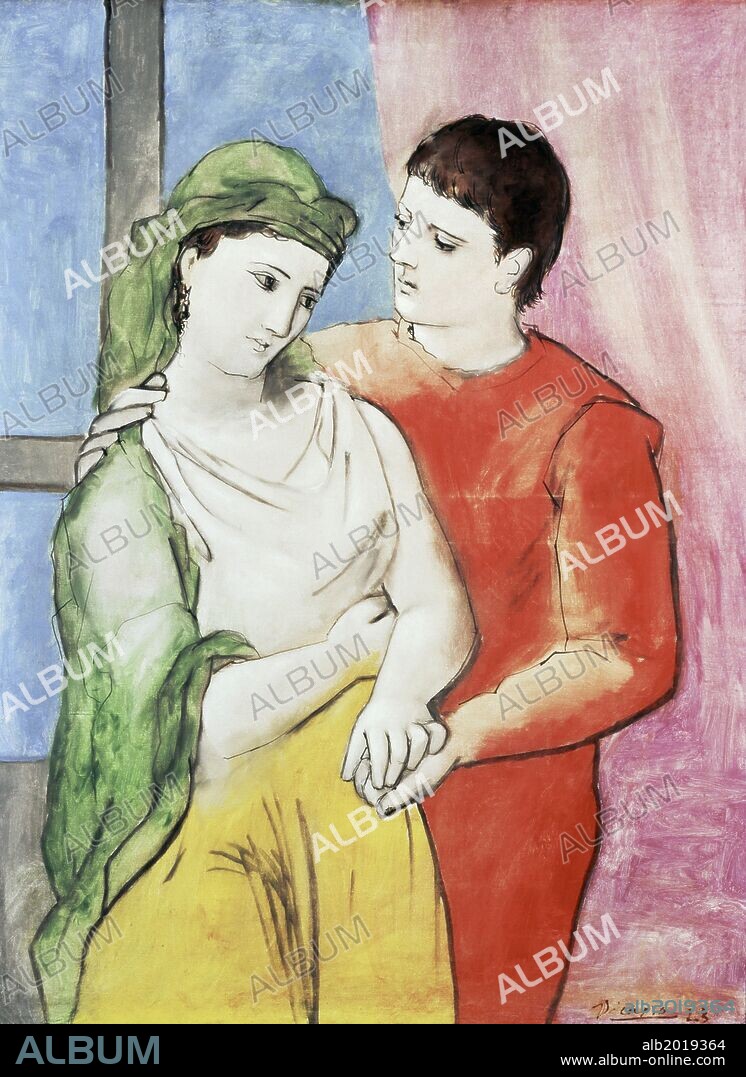 Pablo Picasso / 'Los amantes', 1923, Óleo sobre lienzo, 130,2 x 97,2 cm.