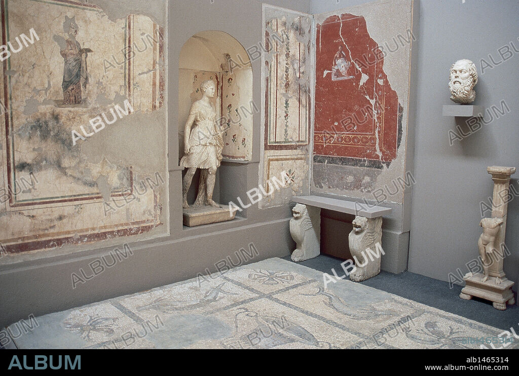 SOCRATES (h.470-399 aC). Filósofo griego. Reconstrucción de la "CASA DE SOCRATES". Museo de Efeso. Selçuk. Turquía.