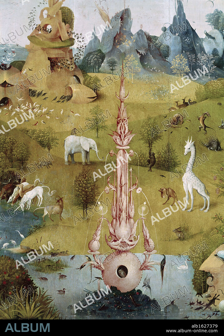 Garden Of Earthly Delights - Detail #2  C.1505  Hieronymus Bosch (ca.1450-1516 Netherlandish)  Museo del Prado, Madrid, Spain.