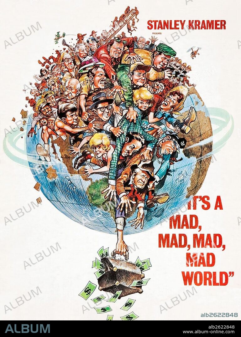 Poster de MUNDO ESTÁ LOCO, LOCO, LOCO, EL, 1963 (IT'S A MAD, MAD, MAD, MAD WORLD), dirigida por STANLEY KRAMER. Copyright UNITED ARTISTS.