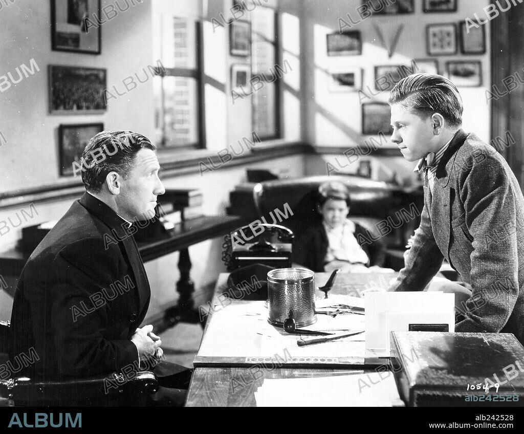 MICKEY ROONEY und TRACY SPENCER. MICKEY ROONEY und SPENCER TRACY in BOYS TOWN, 1938, unter der Regie von NORMAN TAUROG. Copyright M.G.M.