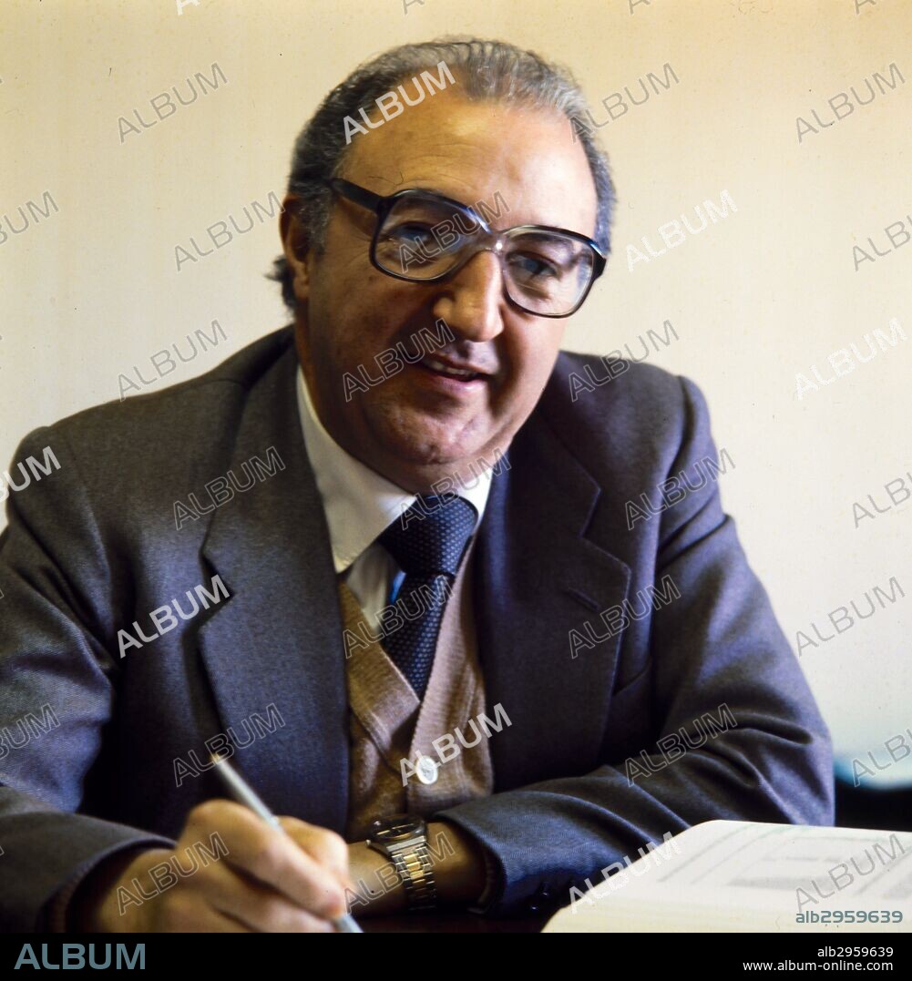Joan Oró i Florensa, marqués de Oró (Lérida).  Bioquímico español. Foto tomada en 1981.
