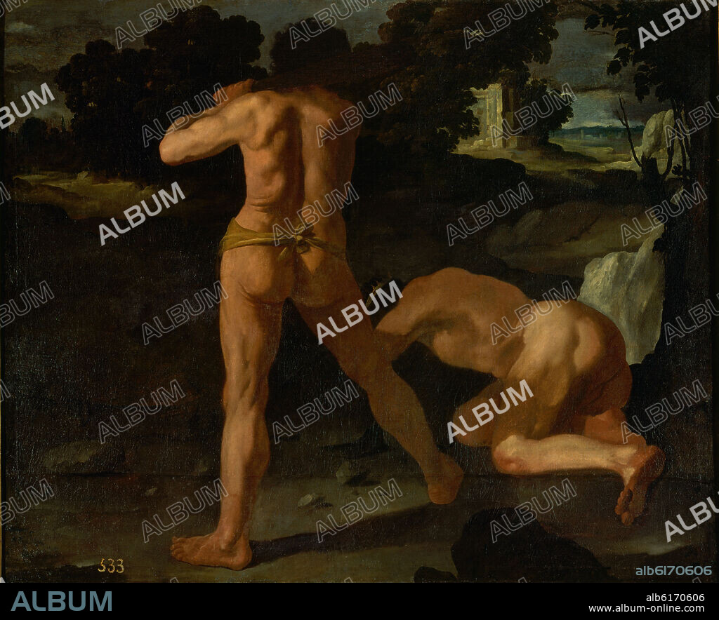 FRANCISCO DE ZURBARAN. HERCULES VENCE AL REY GERION - 1634 - OLEO/LIENZO - 136 x 167 cm - LOS TRABAJOS DE HERCULES Nº 10 - NP 1242 - BARROCO ESPAÑOL.