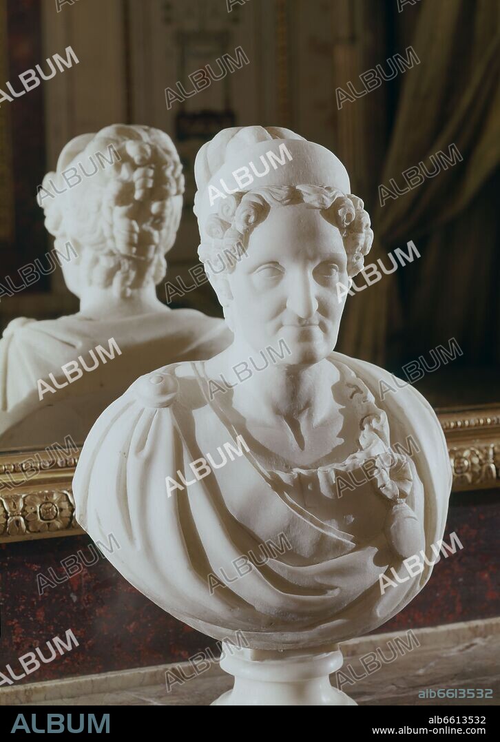 JOSÉ ÁLVAREZ CUBERO. BUSTO EN MARMOL DE MARIA LUISA DE PARMA.