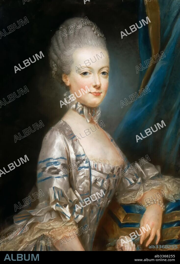JOSEPH DUCREUX. Portrait of Archduchess Maria Antonia of Austria (1755-1793), the later Queen Marie Antoinette of France.