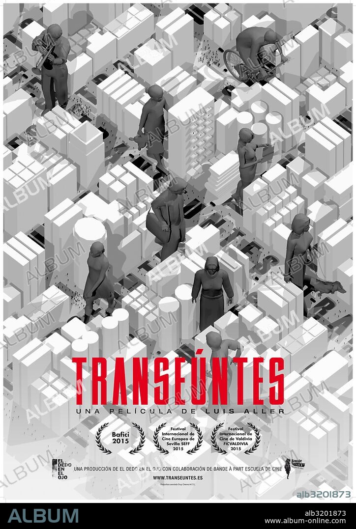 Poster of TRANSEÚNTES, 2015, directed by LUIS ALLER. Copyright EL DEDO EN EL OJO/GRUPO CINE ARTE.