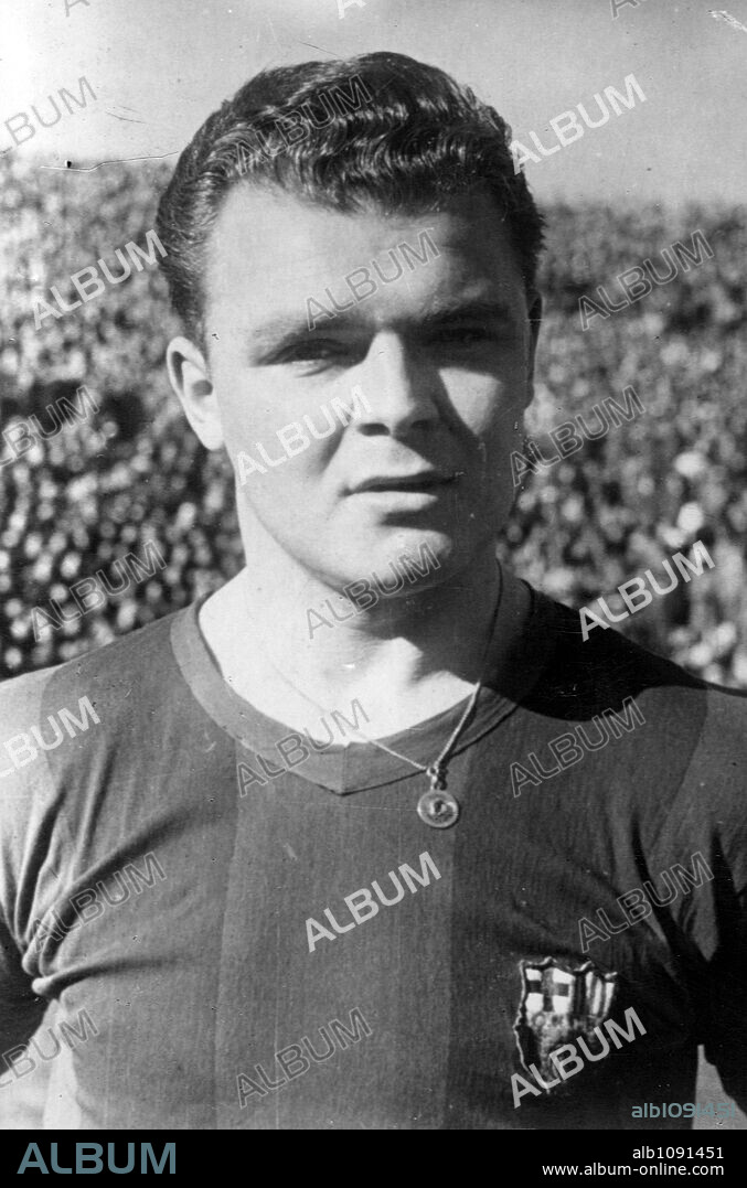 Ladislao Kubala, futbolista y entrenador de fútbol español de origen húngaro, apodado "Laszy".