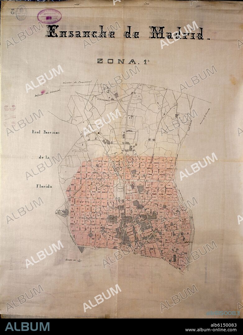 PLANO ENSANCHE DE MADRID ZONA 1 SIG 89-16-4.