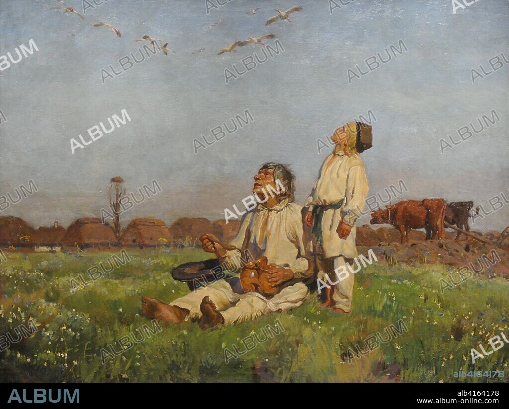Jozef Chelmonski (1849-1914). Polish painter. Storks, 1900. National Museum. Warsaw. Poland.