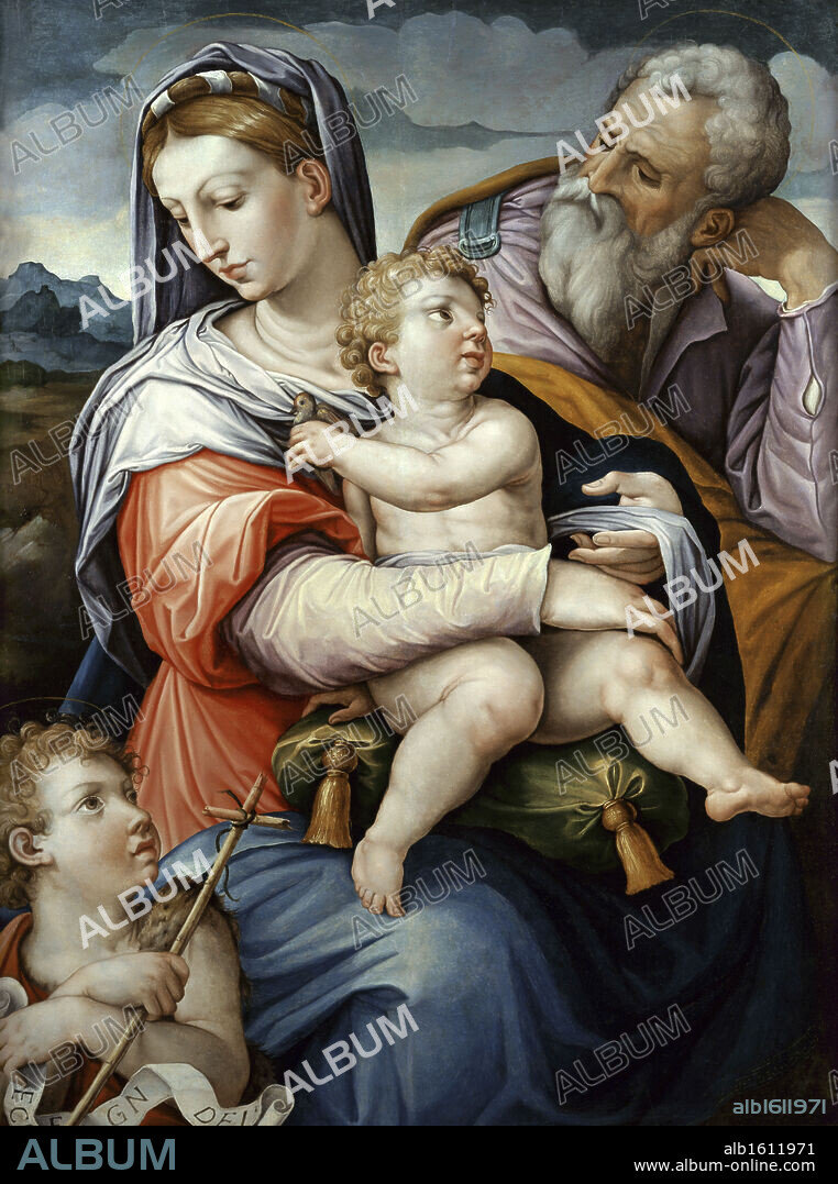 The Holy Family with St. John  c.1540  Giorgio Vasari (1511-1574/Italian)  Oil on Wood Panel  The Cummer Museum of Art and Gardens, Jacksonville, Florida, USA.