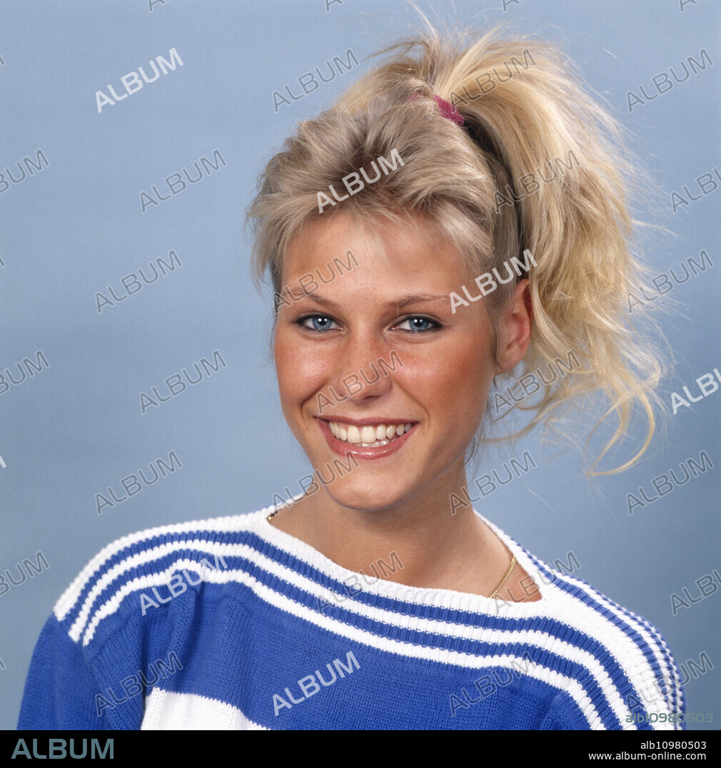 Portrait of the model and Miss Germany 1988/1989 Nicole Reinhardt after her coronation, Germany Cologne 1989.