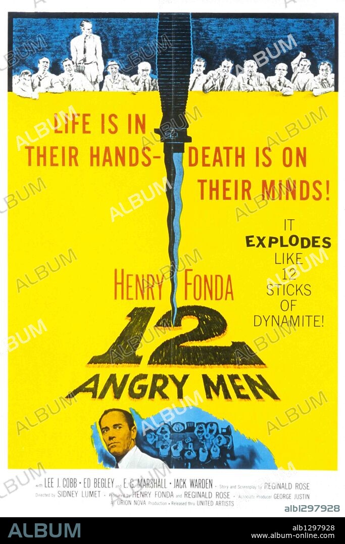 Poster de DOCE HOMBRES SIN PIEDAD, 1957 (12 ANGRY MEN), dirigida por SIDNEY LUMET. Copyright UNITED ARTISTS.