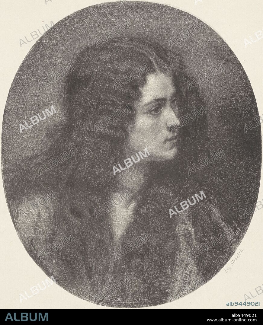 Lutetia was the name of a Roman city in Gaul. It formed the basis for present-day Paris, Lutetia , print maker: August Allebé, (mentioned on object), after: Alfred Stevens, (mentioned on object), printer: Desguerrois & Co., (mentioned on object), Amsterdam, 1848 - 1891, paper, h 305 mm × w 243 mm.