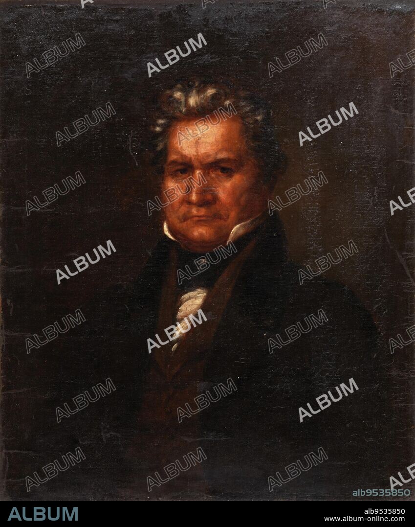 Major Ridge, Portrait of Cherokee Indian. oil on canvas.