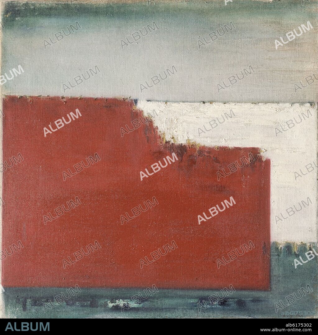 AMAYA BOZAL. FARALLON ROJO II - (PAISAJE VENECIANO) - 1997-98 - OLEO/ENCAUSTICA/ARPILLERA- 114 X 114 CM.