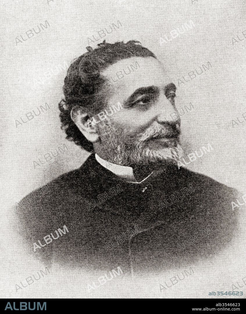 Práxedes Mariano Mateo Sagasta y Escolar, 1825 – 1903. Spanish civil engineer, politician and eight times Prime Minister of Spain. From The History of Our Country, published 1900.