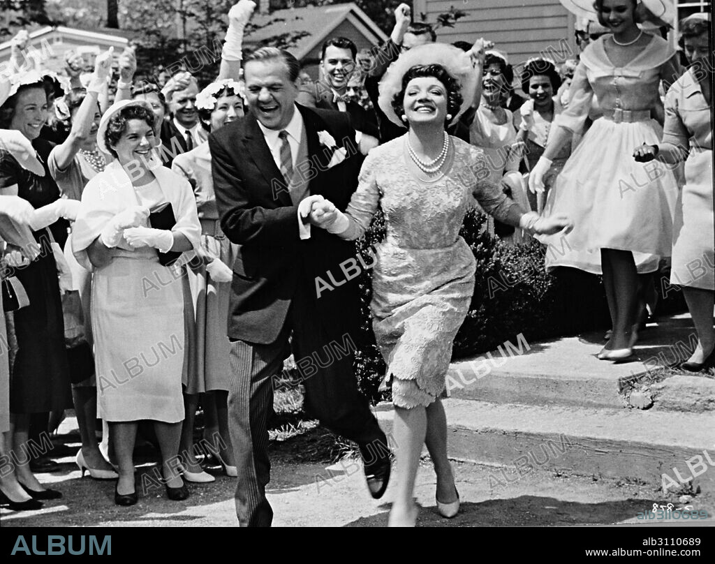 CLAUDETTE COLBERT et KARL MALDEN dans PARRISH, 1961, réalisé par DELMER DAVES. Copyright WARNER BROTHERS.