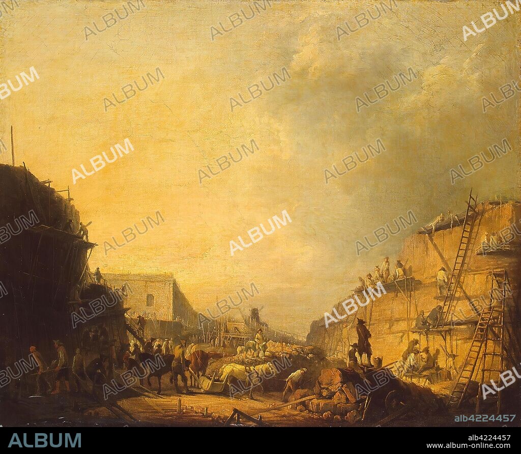 ELIAS MARTIN. 'Construction of the Sveaborg Fortress'. Sweden, Between 1763 and 1765. Dimensions: 49x60 cm.