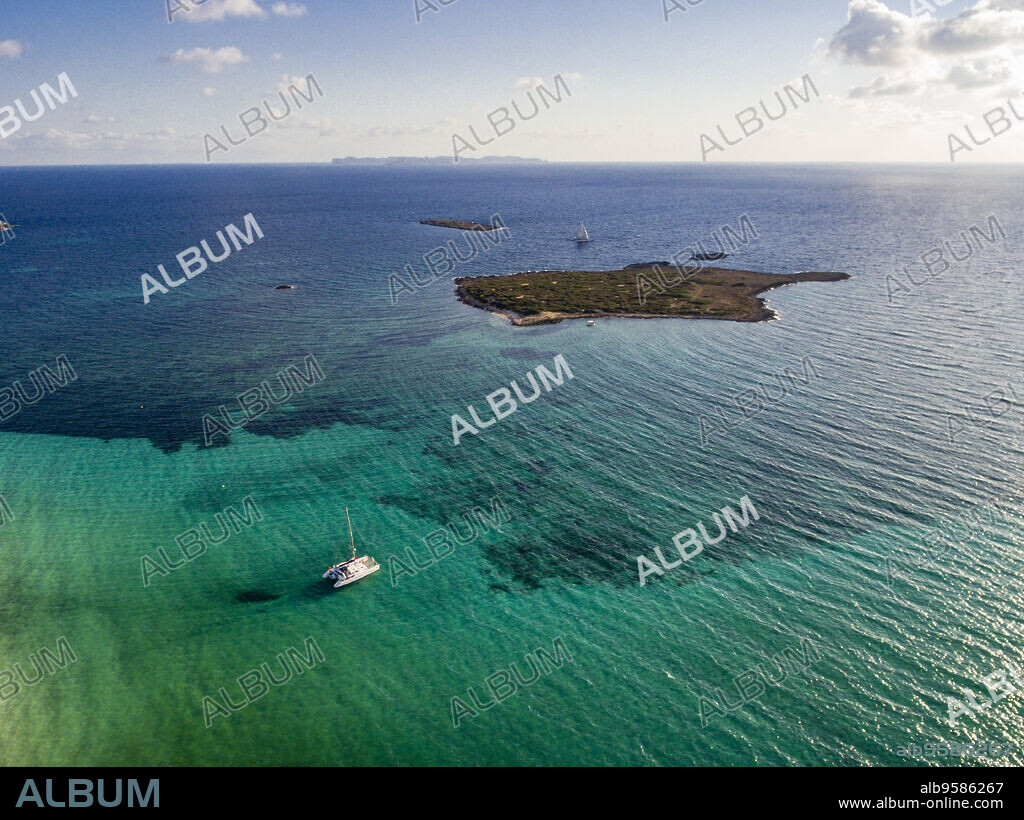Ancient Phoenician settlement, Na Moltona islet, Ses Salines, Mallorca, Balearic Islands, Spain, Europe.