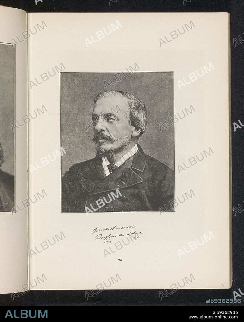 Portrait of Frederick Hamilton-Temple-Blackwood, Elliott & Fry, anonymous, c. 1881 - in or before 1891, paper, height 127 mm × width 103 mm.