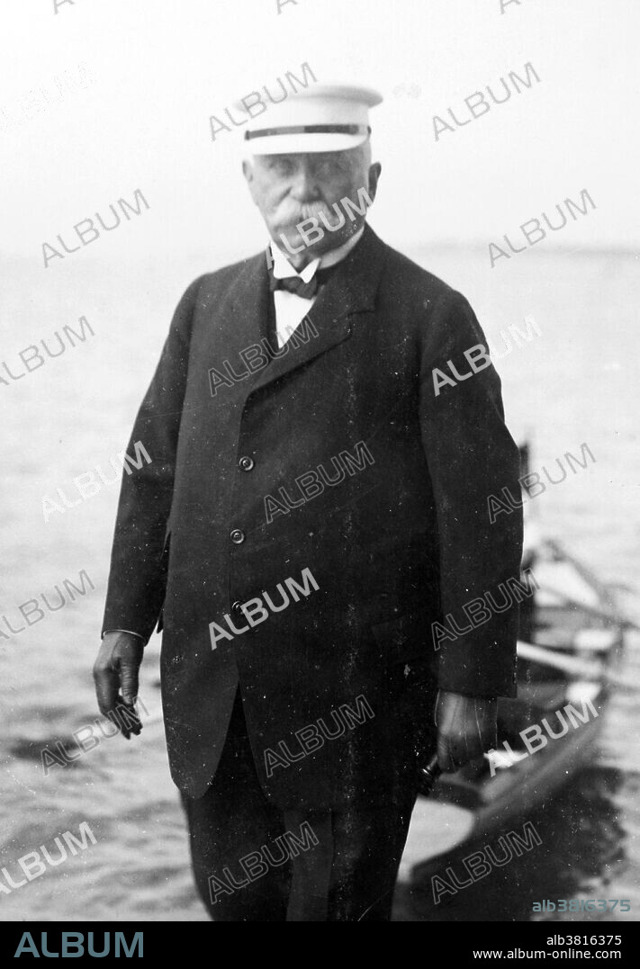 Ferdinand Adolf Heinrich August Graf von Zeppelin (July 8, 1838 - March 8, 1917) was a German general and later aircraft manufacturer. He saw active service in the Austrian war of 1866 and in the Franco-Prussian War of 1870. From the 1880s onward, he was preoccupied with the idea of guidable balloons. After his resignation from the army in 1891, he devoted his full attention to airships. His idea was for a rigid alumiium framework covered in a fabric envelope; separate multiple internal gas cells, each free to expand and contract thus obviating the need for ballonets; modular frame allowing addition of sections and gas cells; controls, engines and gondola rigidly attached. In 1906, he made two successful flights at a speed of 30 mph and in 1907 attained a speed of 36 mph. Within a few short years the zeppelin revolution began creating the age of air transportation. He died in 1917 at the age of 78.