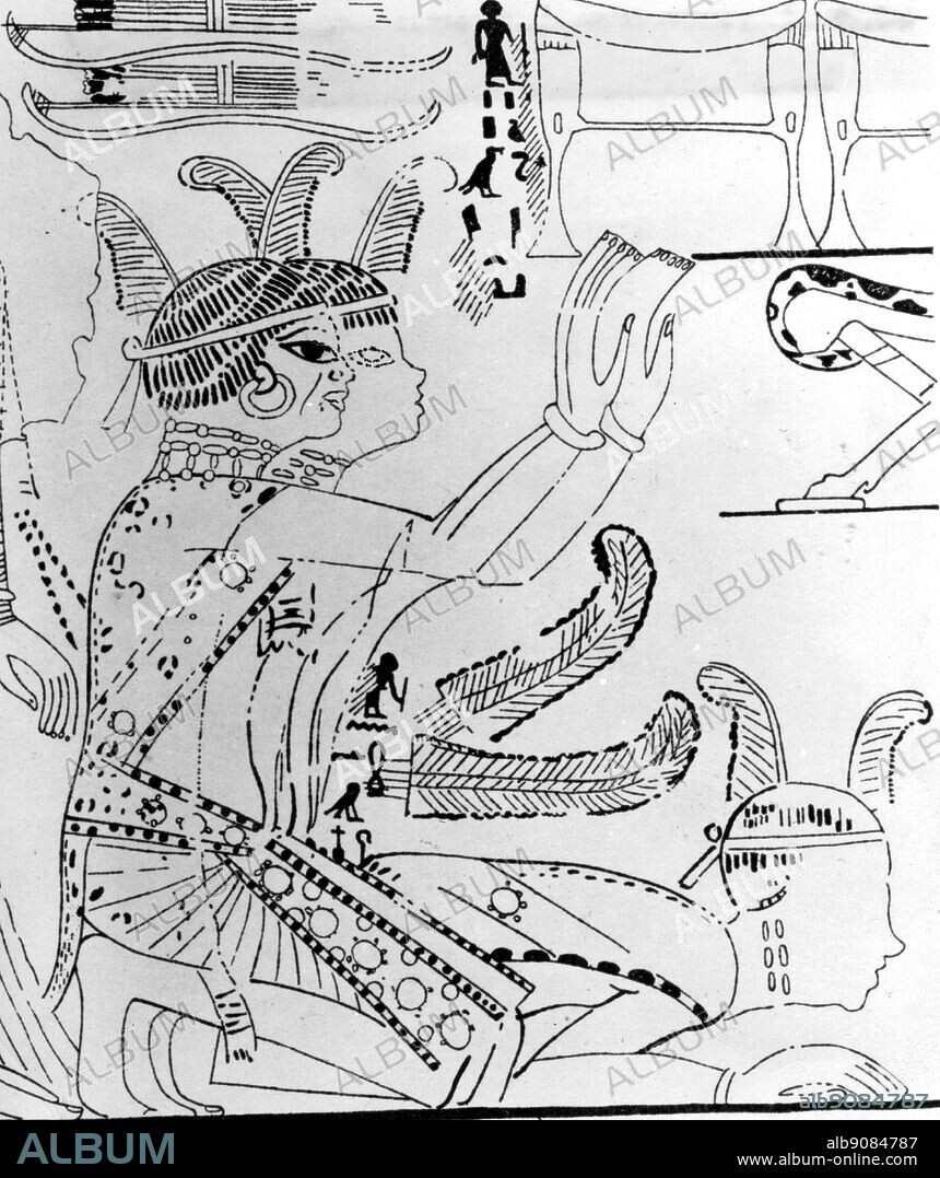 Hiknefer, the Prince of Aniba in Nubia, accompanied by two of his compatriots, playing homage to the viceroy. Tutankhamen by Christiane Desroches Noblecourt, page 198.
